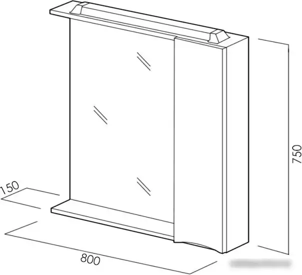 BelBagno Шкаф с зеркалом Marino-SPC-800/750-1A-BL-P-R (bianco lucido) – фото товара