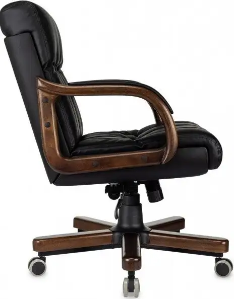 Офисное кресло Бюрократ T-9932W-LOW-Eco (черный, экокожа) – фото товара