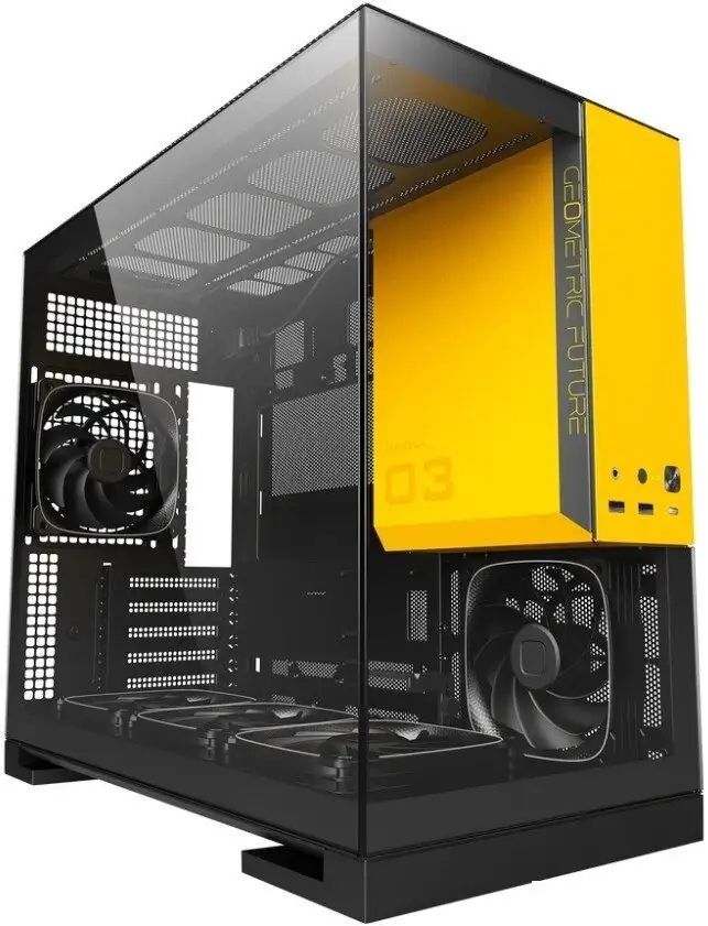 Корпус Geometric Future Model 3 5FAN (черный/желтый) – фото товара