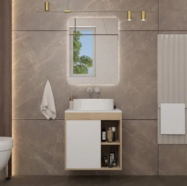 Teymi Тумба под умывальник Nura 60 T60527 (дуб эврика/белый матовый) – фото товара