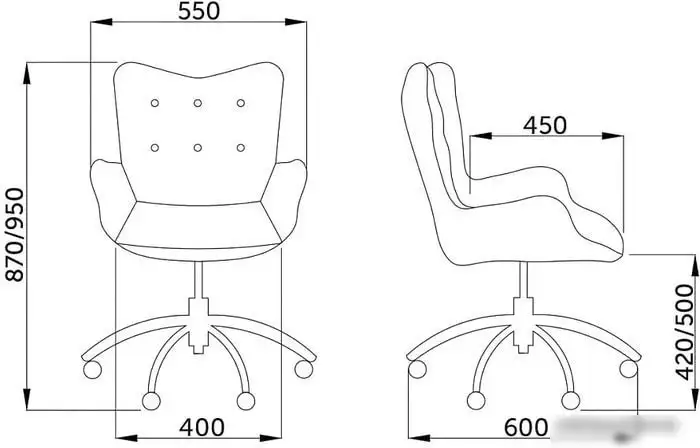 Кресло AksHome Белла (желтый велюр) – фото товара