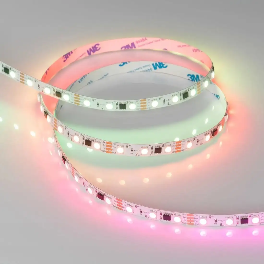 Светодиодная лента Arlight 12W/m 60LED/m 5060SMD разноцветный 5М SPI-B60-10mm 12V 039179 – фото товара