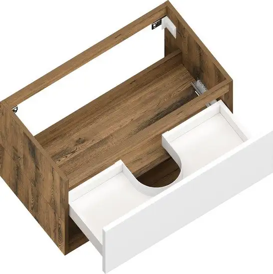 ЗОВ Тумба под умывальник Кито-2 100 2K100LA0MWM (аттик/белый матовый) – фото товара