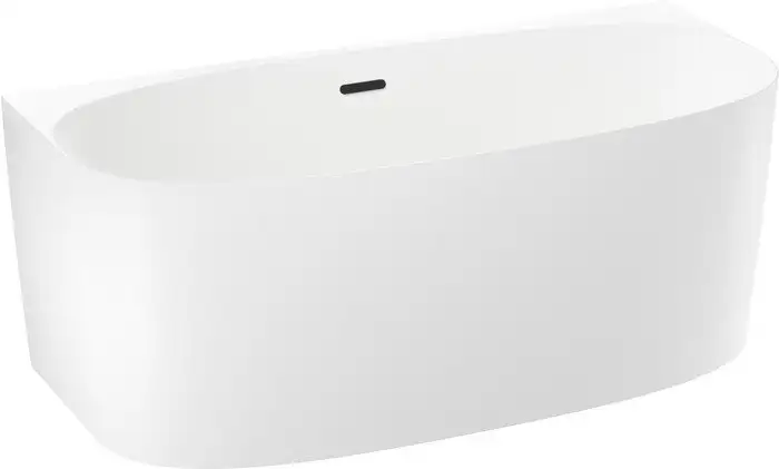 Ванна Wellsee Belle Spa 2.0 160x75 235801003 (пристенная ванна белый глянец, экран, ножки, сифон-автомат матовый черный) - фото товара