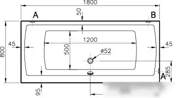 Ванна Vitra Neon 180x80 - фото товара