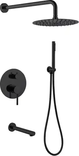 Душевая система Abber Emotion AF8817B (черный матовый) - изображение в каталоге