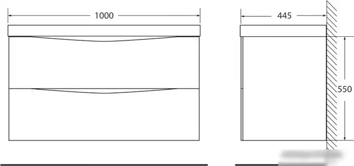 BelBagno Тумба под умывальник Marino-1000-2C-SO-BO-P (bianco opaco) – фото товара