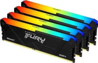 Оперативная память Kingston FURY Beast RGB 4x16ГБ DDR4 3600 МГц KF436C18BB2AK4/64 – изображение в каталоге