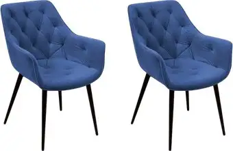 Стул с подлокотниками Ваш день Archi Barkhat 81 (темно-синий, 2шт) – изображение в каталоге