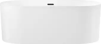 Ванна Wellsee Chalice Perfection 166x77 230601003 (отдельностоящая ванна белый глянец, экран, ножки, сифон-автомат матовый черный) - изображение в каталоге