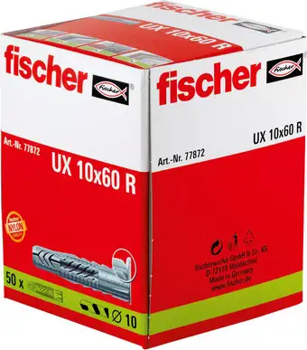 Дюбель универсальный Fischer UX 10 x 60 R 77872 (50 шт) – изображение в каталоге