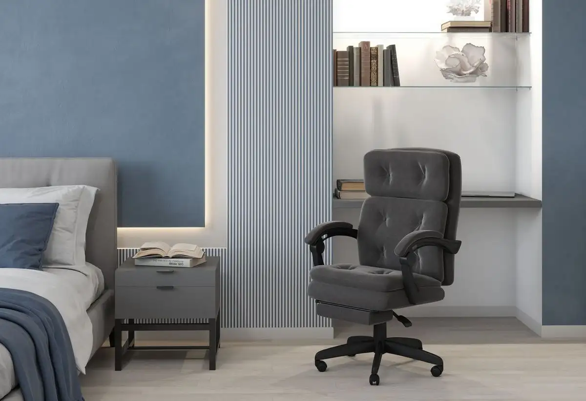 Офисное кресло CHAIRMAN Home 442 (ткань, Т-55 серый) – фото товара