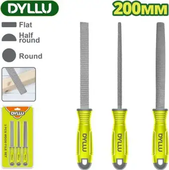 Набор напильников Dyllu DTSF1403 (3 предмета) – изображение в каталоге