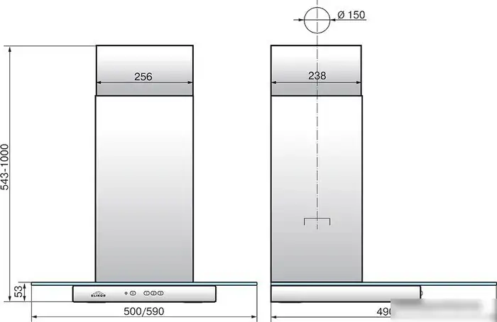 Кухонная вытяжка Elikor Кристалл 50Н-430-К3Д (нержавеющая сталь) - фото товара