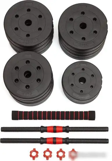 Набор гантелей с грифом для штанги VictoryFit VF-DC400 2x20 кг – фото товара