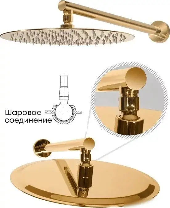 Душевая система Grocenberg GB5001 (золото глянец) - фото товара