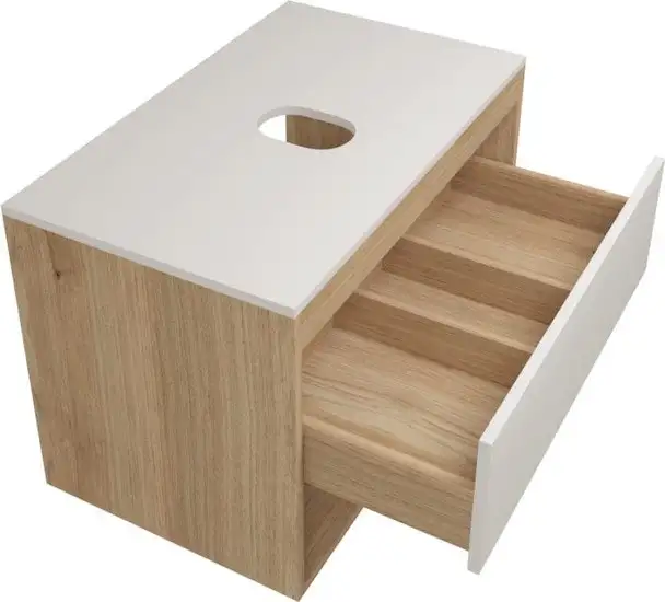 Teymi Тумба под умывальник Ritta 75 T60521 (дуб эврика/белый матовый) – фото товара