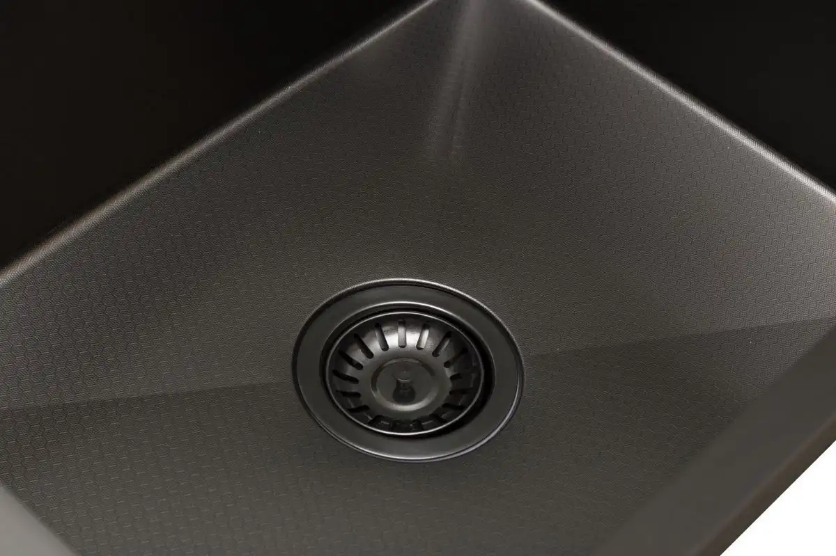 Кухонная мойка Blantek FS-5848HN Honeycomb Nano black ECO (+501F40-B) - фото товара
