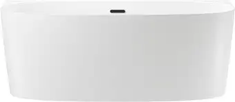 Ванна Wellsee Belle Spa 2.0 160x75 235801003 (пристенная ванна белый глянец, экран, ножки, сифон-автомат матовый черный) - изображение в каталоге