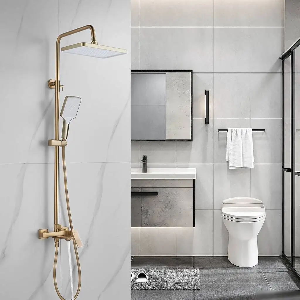 Душевая система Shevanik S4436G (золотой сатин) - фото товара