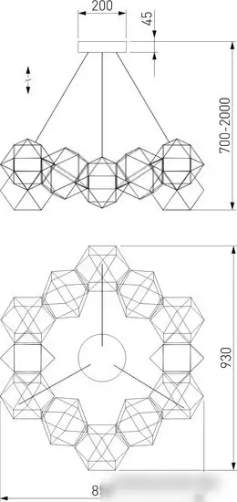Подвесная люстра Евросвет 90369/12 черный жемчуг – фото товара