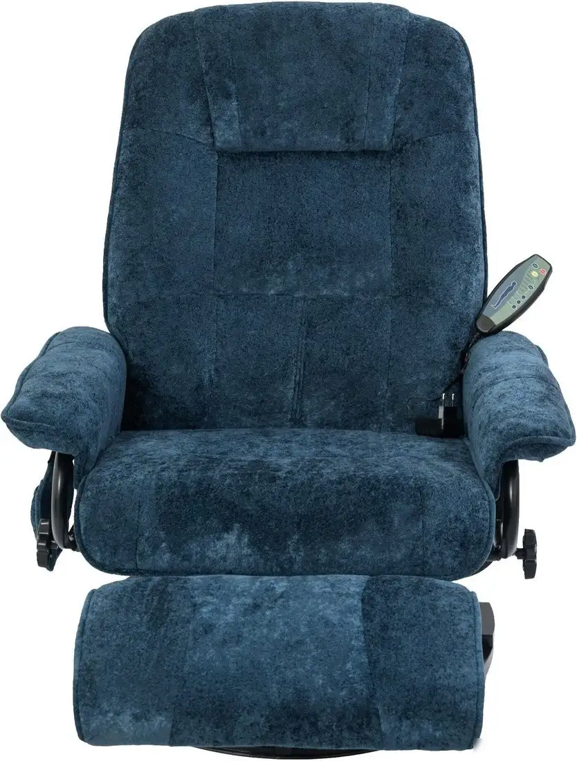 Массажное кресло Calviano 22 (синий плюш)