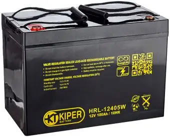 Аккумулятор для ИБП Kiper HRL-12405W (12В/100 А·ч) – изображение в каталоге