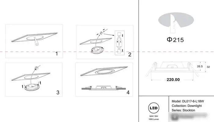 Точечный светильник Maytoni Stockton DL017-6-L18W – фото товара