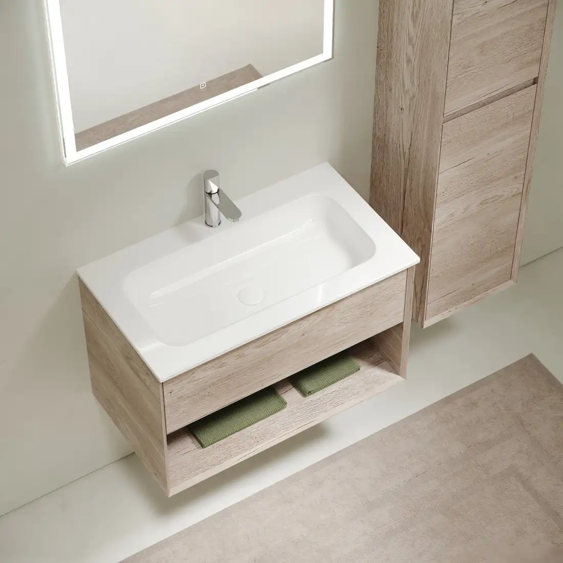 Sancos Тумба под умывальник Marmi 1.0 MR1.0100EG (дуб галифакс натуральный) – фото товара