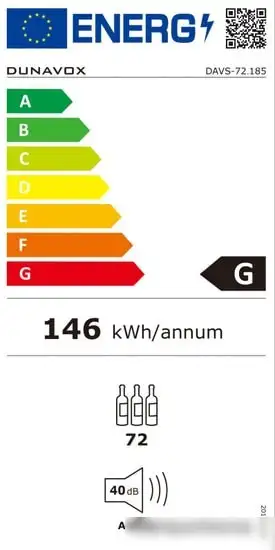 Винный шкаф Dunavox DAVS-72.185DSS — фото товара