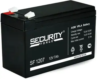 Аккумулятор для ИБП Security Force SF 1207 (12В/7 А·ч) – изображение в каталоге