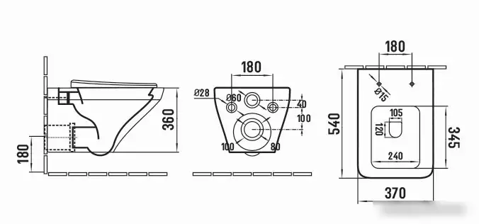 Унитаз подвесной SantiLine SL-5003 - фото товара