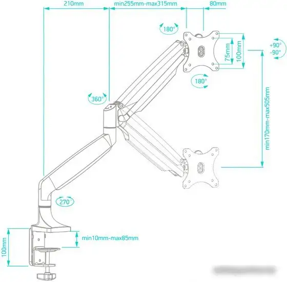 Кронштейн Onkron G100B – фото товара