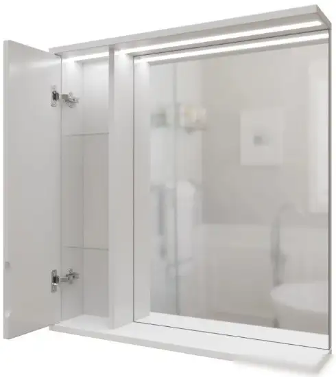 Mixline Шкаф с зеркалом Лайн 60 553010 (левый, с подсветкой) – фото товара