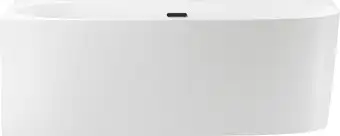 Ванна Wellsee Belle Spa 2.0 170x75 235805003 (пристенная ванна (левая) белый глянец, экран, каркас, сифон-автомат матовый черный) - изображение в каталоге