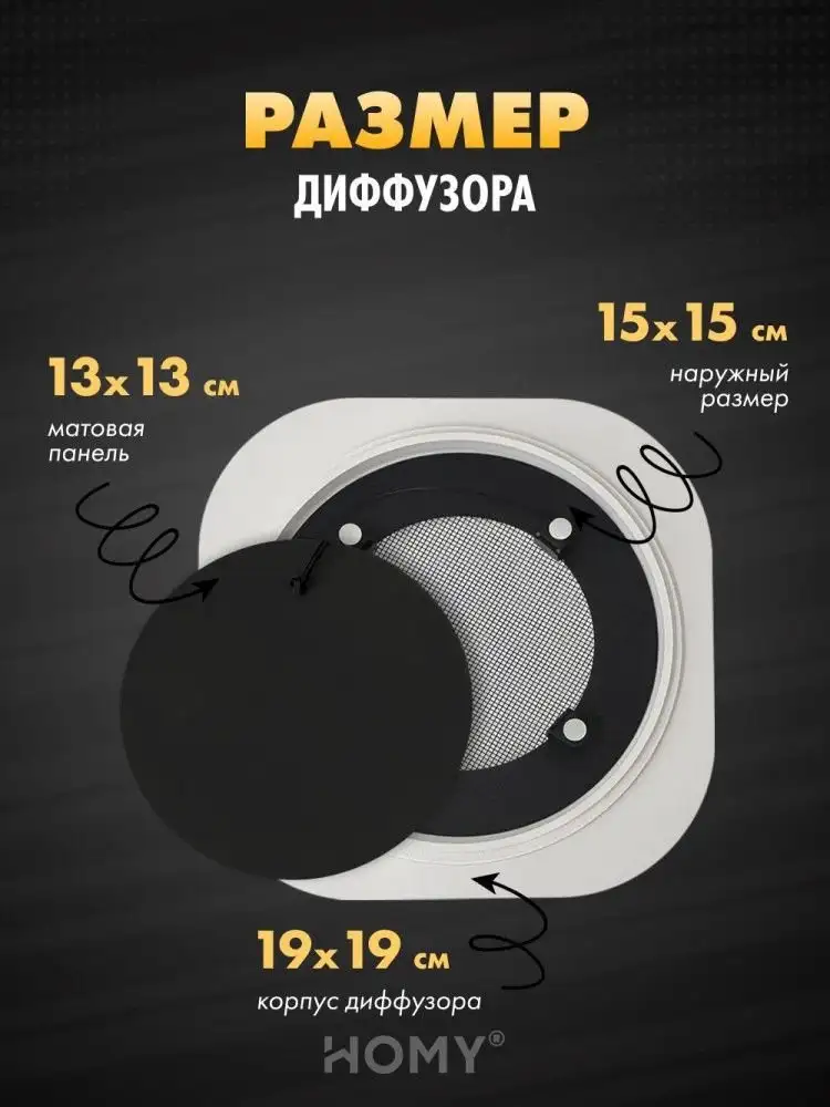 Вентиляционная решетка HOMY AIR круглый A100BS d150 (черная) – фото товара