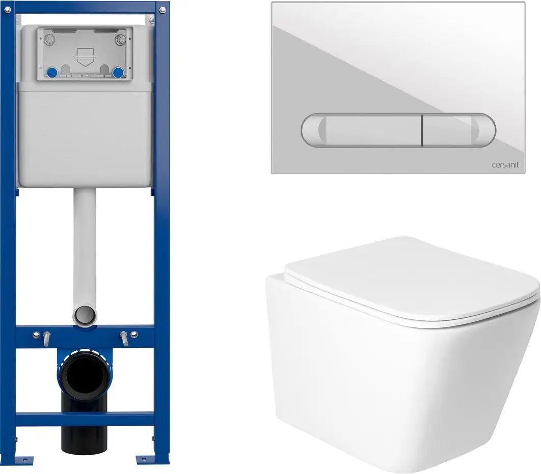 Унитаз подвесной Saniteco KW-9004WS + 64109 + S-IN-MZ-VECTOR - фото товара