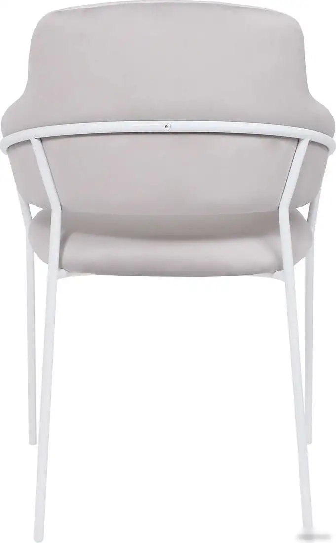 Стул с подлокотниками Алвест AV 448 (светло-серый бархат H-09/белый)