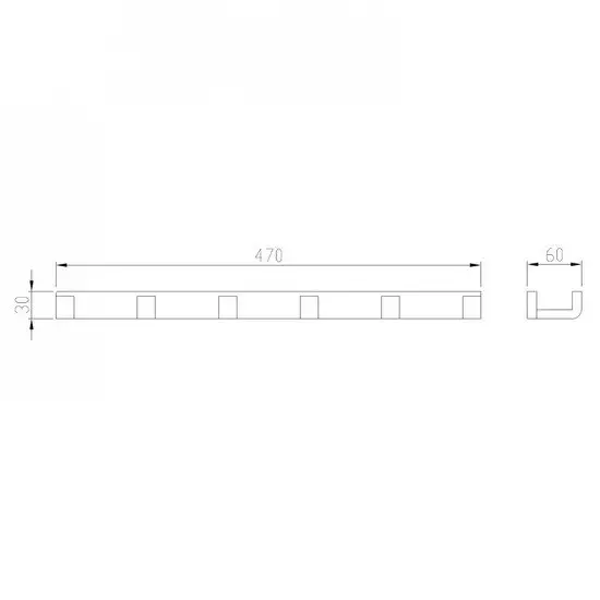Планка с крючками Abber Westen AA1752G (золото матовое) – фото товара