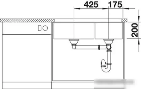 Кухонная мойка Blanco Subline 480/320-U (кофе) 523593 - фото товара