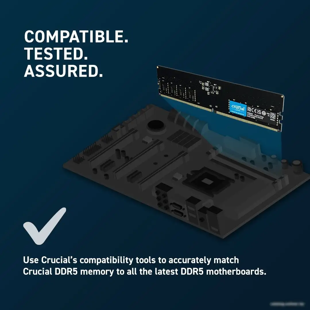 Оперативная память Crucial 16ГБ DDR5 5600 МГц CT16G56C46U5T – фото товара