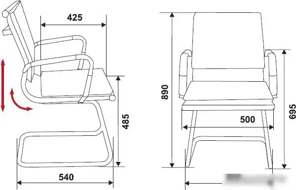 Кресло Бюрократ CH-993-Low-V/Black – фото товара