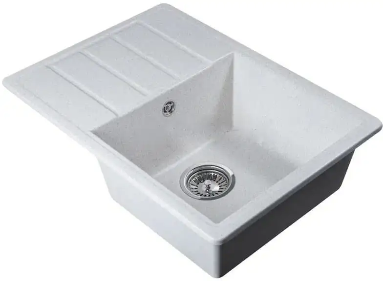 Кухонная мойка Marblan Recta R (бежевый, с сифоном) - фото товара