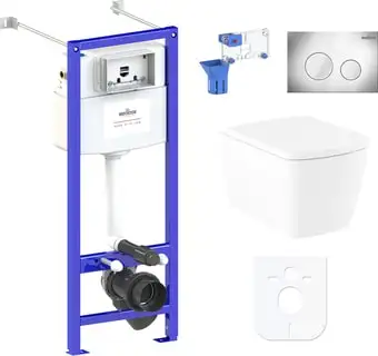 Унитаз Lavinia Boho Relfix Aveo Rimless 7 в 1 87050210 (хром пластик) - изображение в каталоге