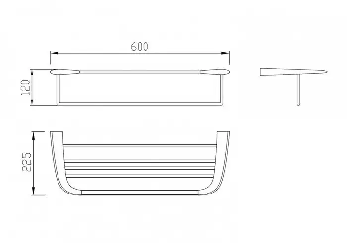 Полка для полотенца Abber Nord AA1554B (черный матовый) – фото товара