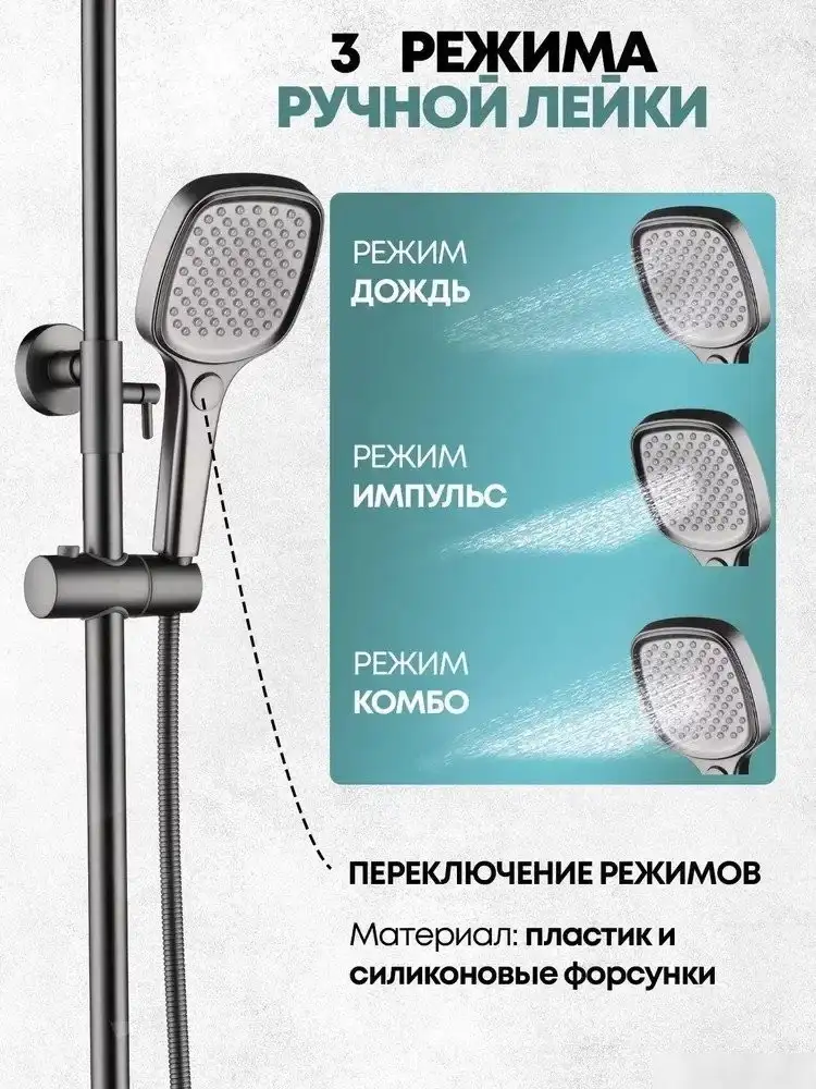 Душевая система Grocenberg GB7011 (графит) - фото товара