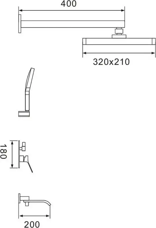 Душевая система Shevanik S4135 - фото товара