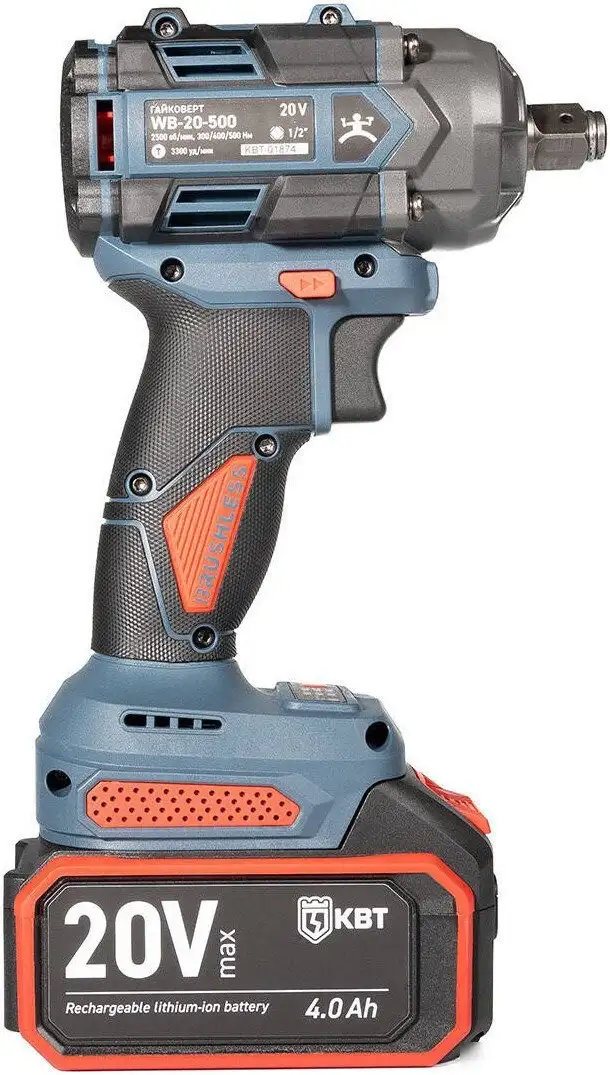 Гайковерт КВТ WB-20-500 (с 2-мя АКБ, кейс) – фото товара
