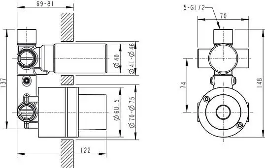 Скрытый механизм Bravat D969C-A-ENG - фото товара