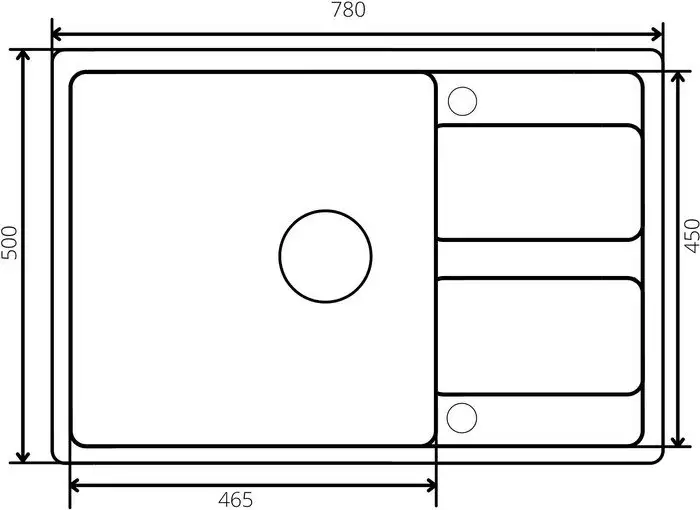 Кухонная мойка ZorG Apollo 78 (черный оникс) - фото товара